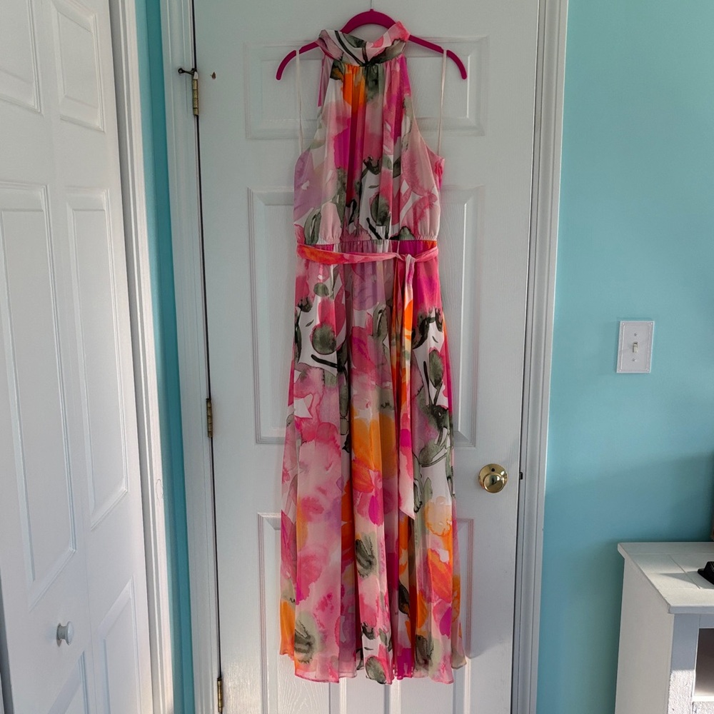 Eliza J Pink and Orange Dress